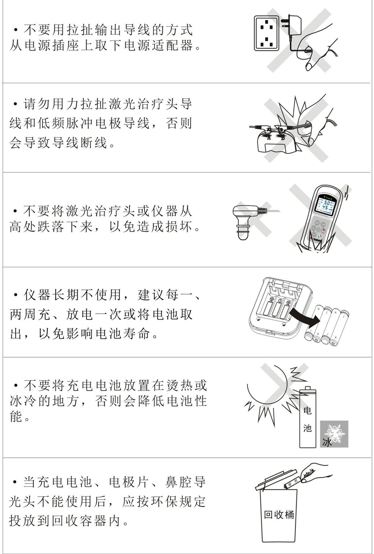 半導(dǎo)體激光低頻治療儀GX-2000A－日常保養(yǎng)、安全注意事項(xiàng)