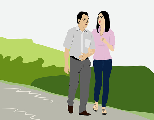 父女、散步、休息-康興醫(yī)療器械官網(wǎng)